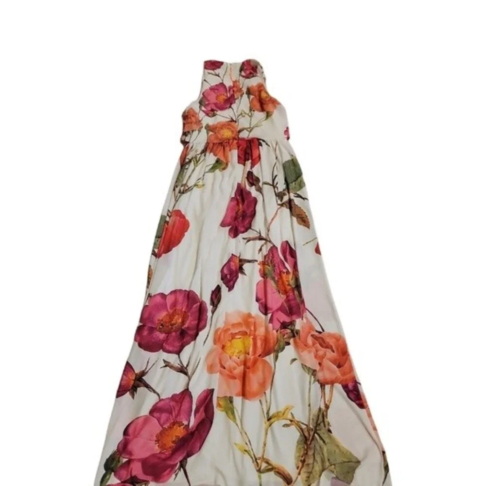 Hope & Ivy Womens White Floral Maxi Dress 2  Bridal Era Regencycore - Picture 3 of 11